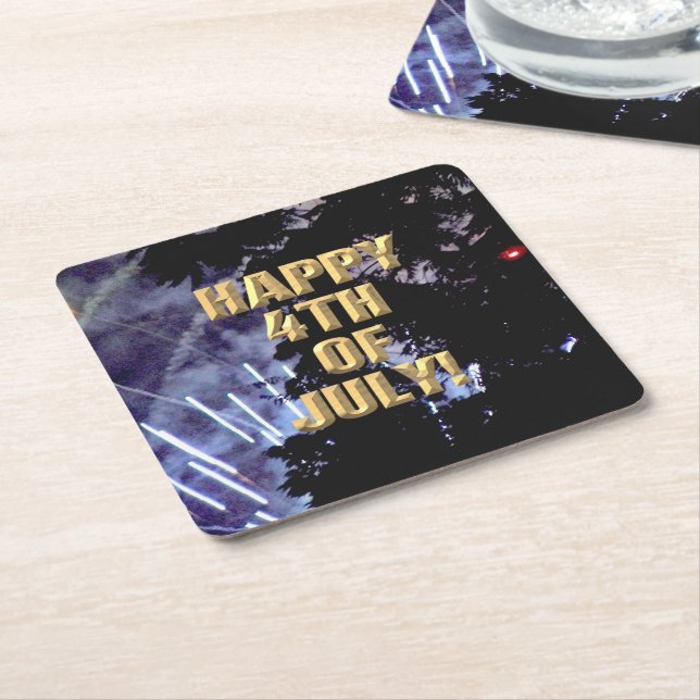 Feuerwerk 1 4. Juli Untersetzer (angewinkelt)
