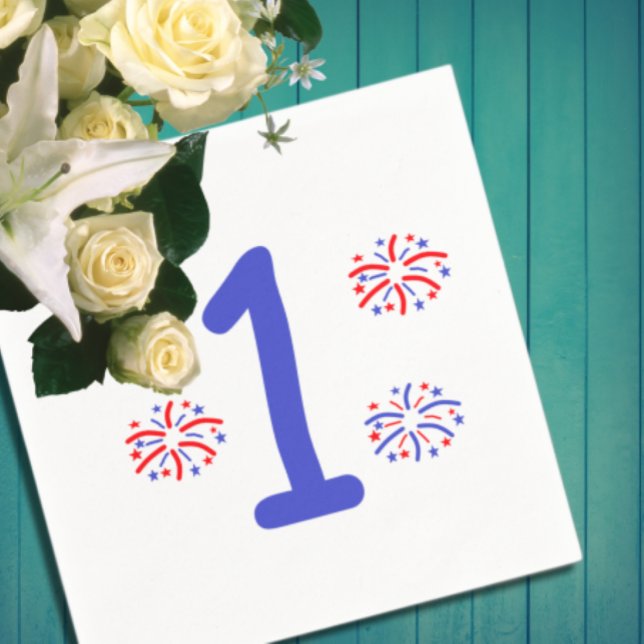 Feuerwerk 1. Geburtstag Serviette (Von Creator hochgeladen)