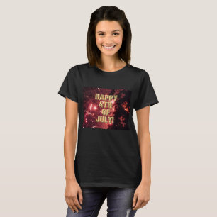Feuerwerk 3 4. Juli Frauen schwarzes Shirt