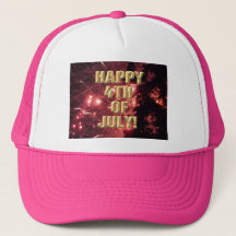 Feuerwerk 3 4. Juli heiß rosa LKW-Hut