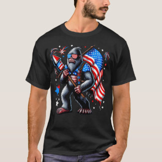 Feuerwerk 4. Juli Funny American Flag USA Desi T-Shirt