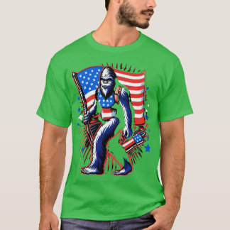 Feuerwerk 4. Juli Männer Sasquatch T-Shirt