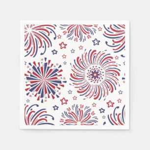 Feuerwerk 4. Juli Napkins Serviette