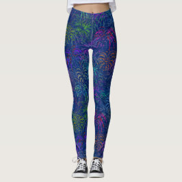Feuerwerk 4. Juli Niedliches Sommermuster Leggings