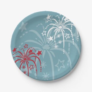 Feuerwerk 4. Juli Party Papierplatte Pappteller