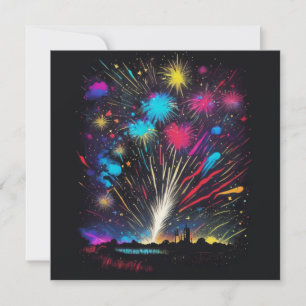 Feuerwerk 4. Juli Unabhängigkeitstag Einladung