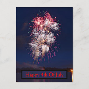 Feuerwerk 4. Juli Unabhängigkeitstag Postkarte