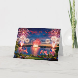 Feuerwerk am 4. Juli Karte