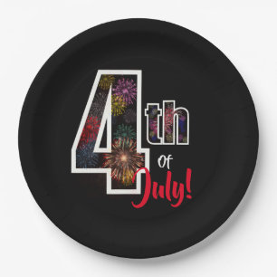 Feuerwerk am 4. Juli Pappteller