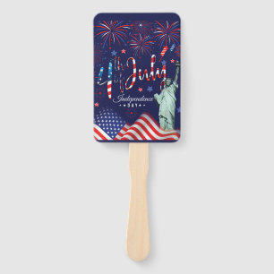 Feuerwerk Amerikanische Unabhängigkeitstag mit der Fächer
