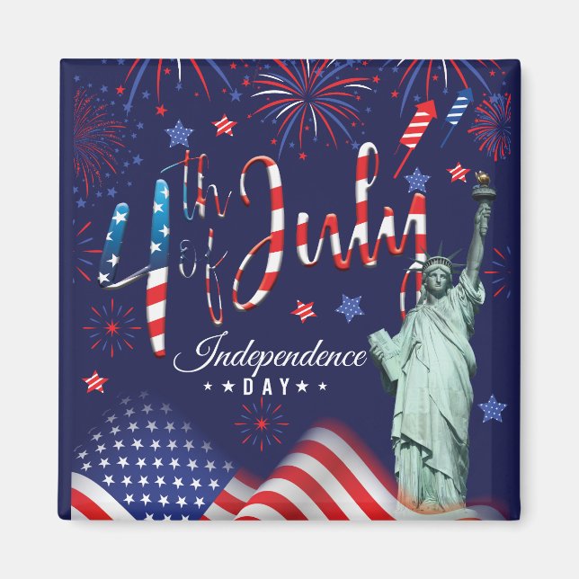 Feuerwerk Amerikanische Unabhängigkeitstag mit der Magnet (Vorne)