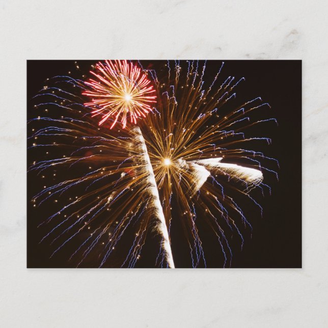 Feuerwerk-Anzeige auf der Savannah River Postkarte (Vorderseite)