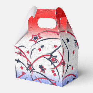Feuerwerk auf Rot Weiß Blau Geschenkschachtel