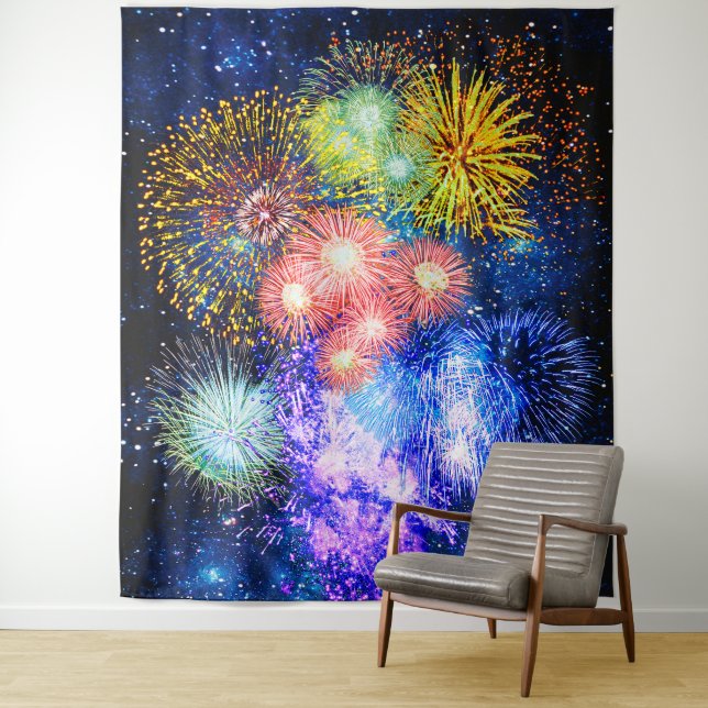 Feuerwerk-Ausbrüche Wandteppich (Beispiel)