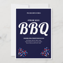 Feuerwerk BBQ-Party zum 4. Juli Einladung