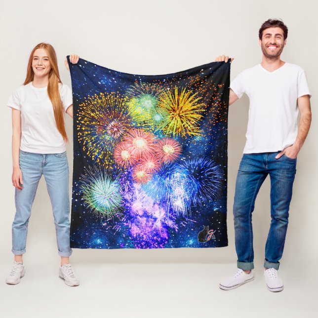 Feuerwerk Bursts Fleece Blanket (Beispiel)