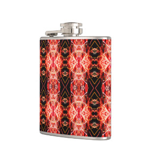 Feuerwerk Design Vinyl Wrapped Flask Flachmann