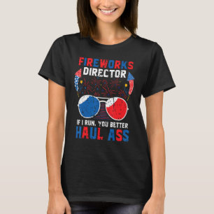 Feuerwerk Direktor 4. Juli Patriotische Mens T-Shirt