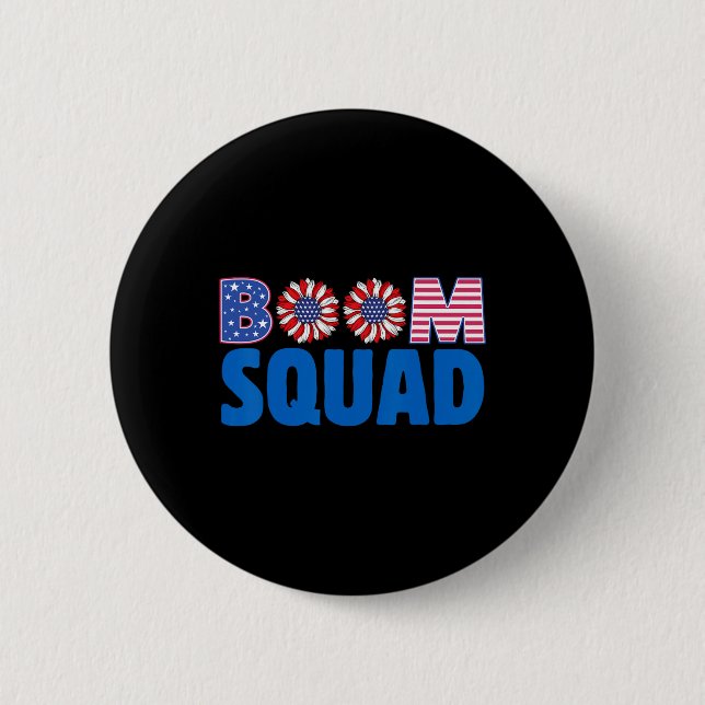 Feuerwerk Direktor Funny 4. Juli Boom Squad. Button (Vorderseite)