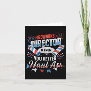 Feuerwerk Direktor Funny 4. Juli Karte