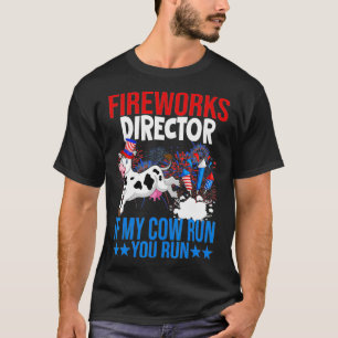 Feuerwerk Direktor Happy 4. Juli American Flag T-Shirt