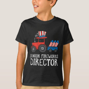 Feuerwerk Direktor Traktor 4. Juli Jungen Kinder T-Shirt