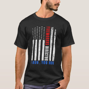 Feuerwerk Direktor USA Unabhängigkeit Tag 4. Juli T-Shirt