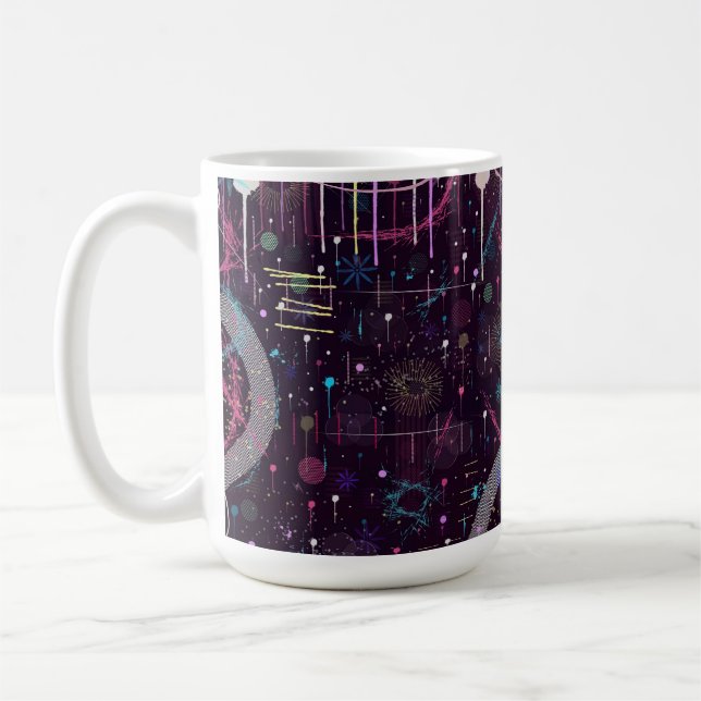Feuerwerk-Display: Abstrakte Kunst  Kaffeetasse (Links)