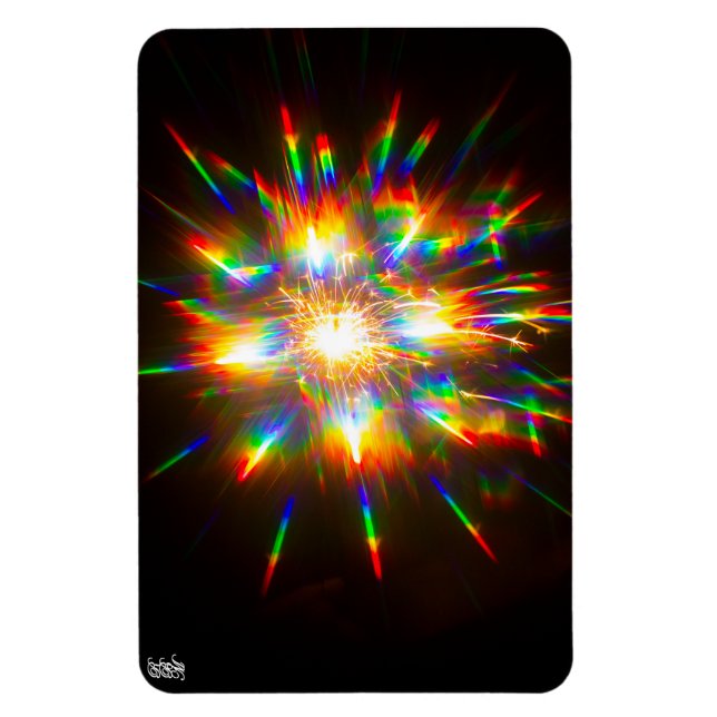 Feuerwerk durch 3D-Brille 1  Magnet (Vertikal)