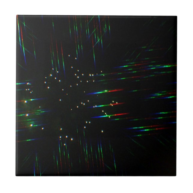 Feuerwerk durch 3D-Brille 3  Fliese (Vorderseite)