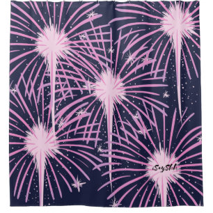 Feuerwerk Duschvorhang