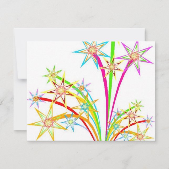 Feuerwerk Einladung (Vorderseite)