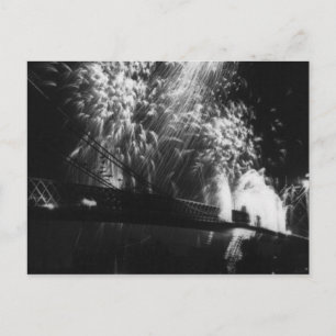 Feuerwerk, Eröffnung der Williamsburg Bridge 1904 Postkarte