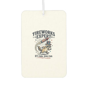 Feuerwerk Experte Waschbär Vintage 4. Juli Sch Autolufterfrischer
