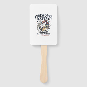 Feuerwerk Experte Waschbär Vintage 4. Juli Sch Fächer