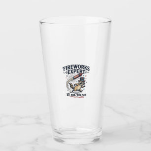Feuerwerk Experte Waschbär Vintage 4. Juli Sch Glas