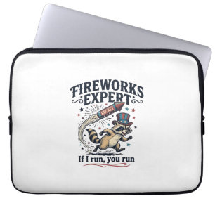 Feuerwerk Experte Waschbär Vintage 4. Juli Sch Laptopschutzhülle