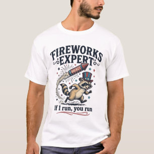 Feuerwerk Experte Waschbär Vintage 4. Juli Sch T-Shirt