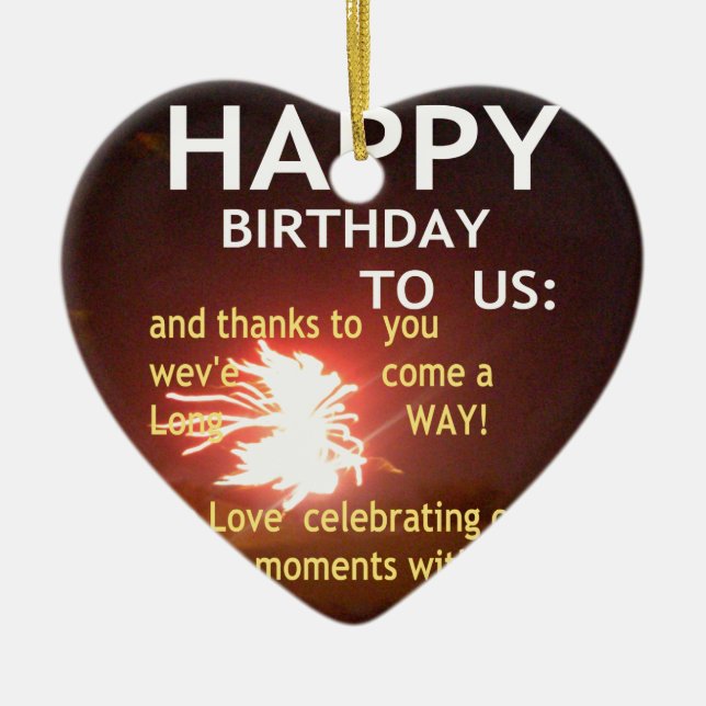 Feuerwerk Feier mit Dankeschön Nachricht Keramik Ornament (Vorne)