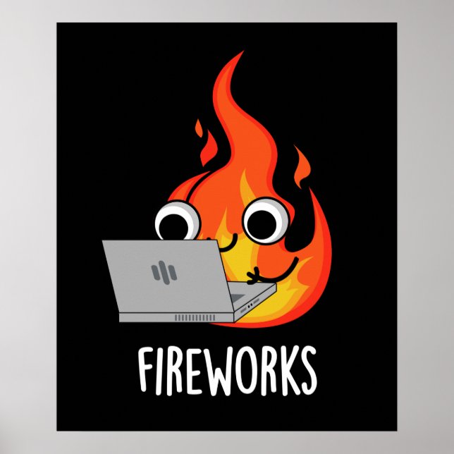 Feuerwerk Feuer Feuer Flamme Puppe Dunkel BG Poster (Vorne)
