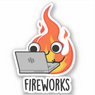 Feuerwerk Feuer Feuer Flammenpuppe Aufkleber