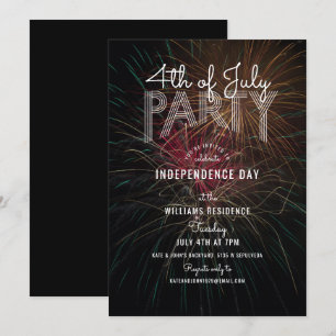 Feuerwerk Foto Barbecue 4. Juli Party Einladung