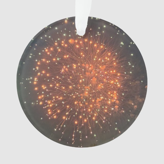 Feuerwerk Foto Ornament  (Vorderseite)