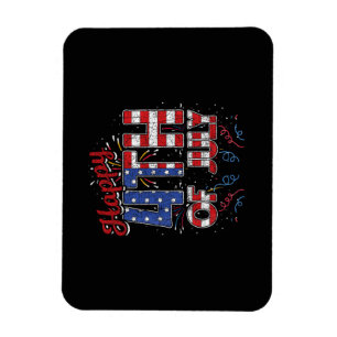 Feuerwerk Frohes 4. Juli US-Flagge Amerikanisch 4. Magnet