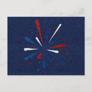 Feuerwerk Glitter zum 4. Juli Postkarte
