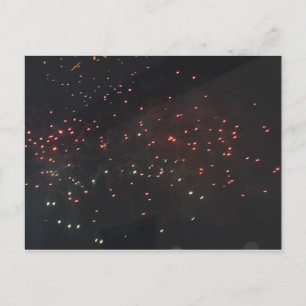 Feuerwerk-Grußkarte Postkarte