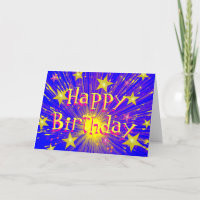 Feuerwerk "Happy Birthday"-Grüße-Karte