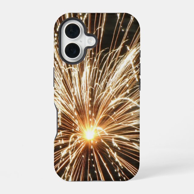 Feuerwerk iPhone 16 Hülle (Rückseite)