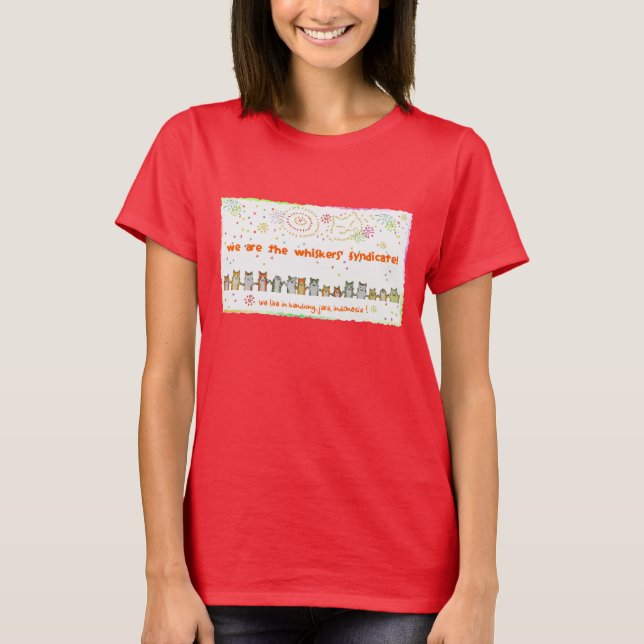 Feuerwerk-Katzen-T - Shirt der Bärte (Vorderseite)