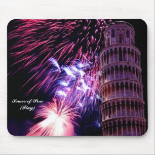 Feuerwerk Leuchtturm von Pisa Mousepad